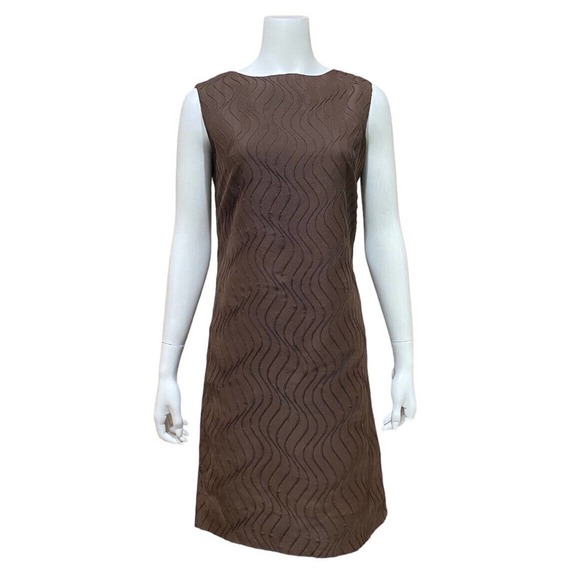 Vintage Brown Sleeveless Dress Union Made - Picture 1 of 13